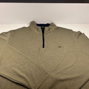 Fish Hippie Men’s Quarter Zip Pullover XXL Olive Green Performance Lightweight